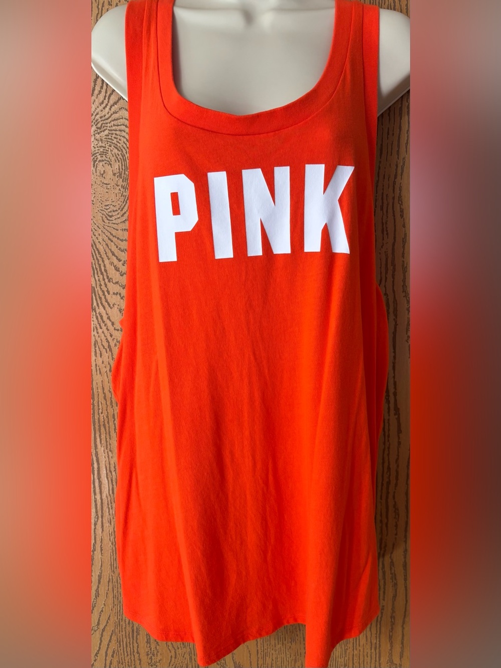 PINK Victoria's Secret Orange Logo Tank